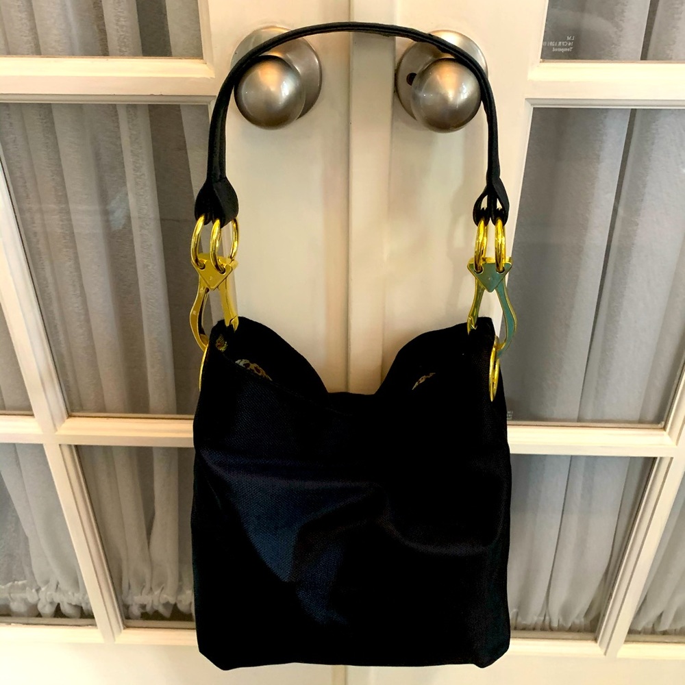 Braciano black vegan with sturdy gold hardware